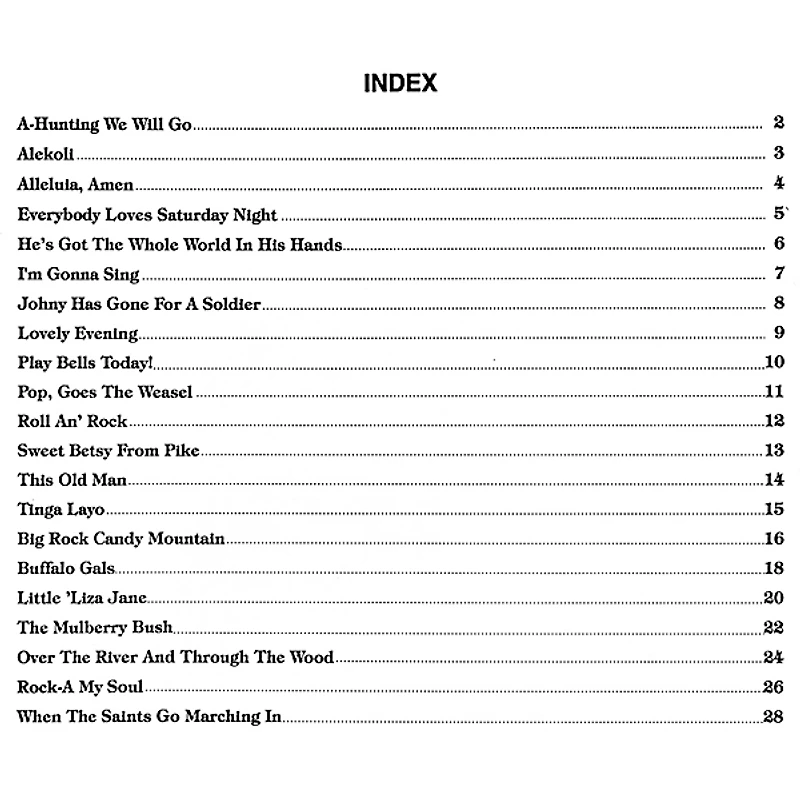 Rhythm Band More 8-Note Bell Songs Book