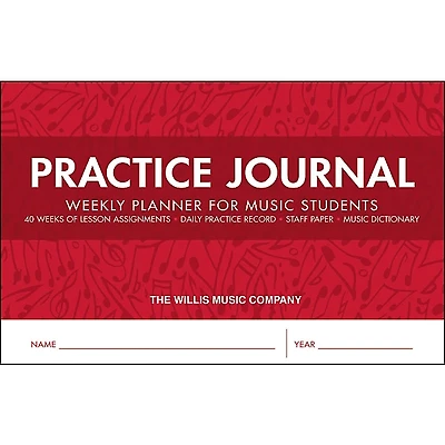 Willis Music Practice Journal - Weekly Planner for Music Students