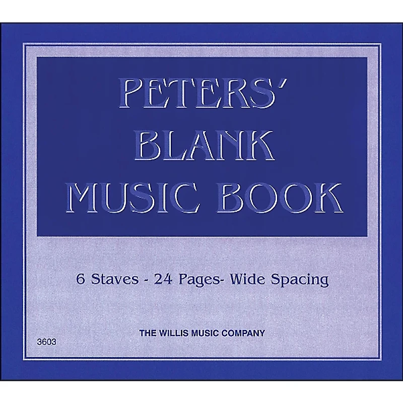 Willis Music Peters' Blank Music Book 1