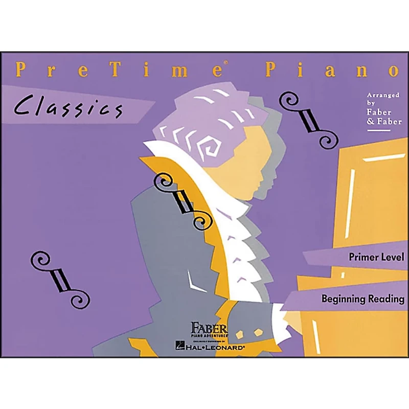 Faber Piano Adventures Pretime Piano Classics Book Primer Level for Beginning Reading - Faber Piano