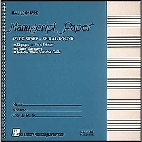Hal Leonard Wide Staff Spiral Bound Manuscript Paper