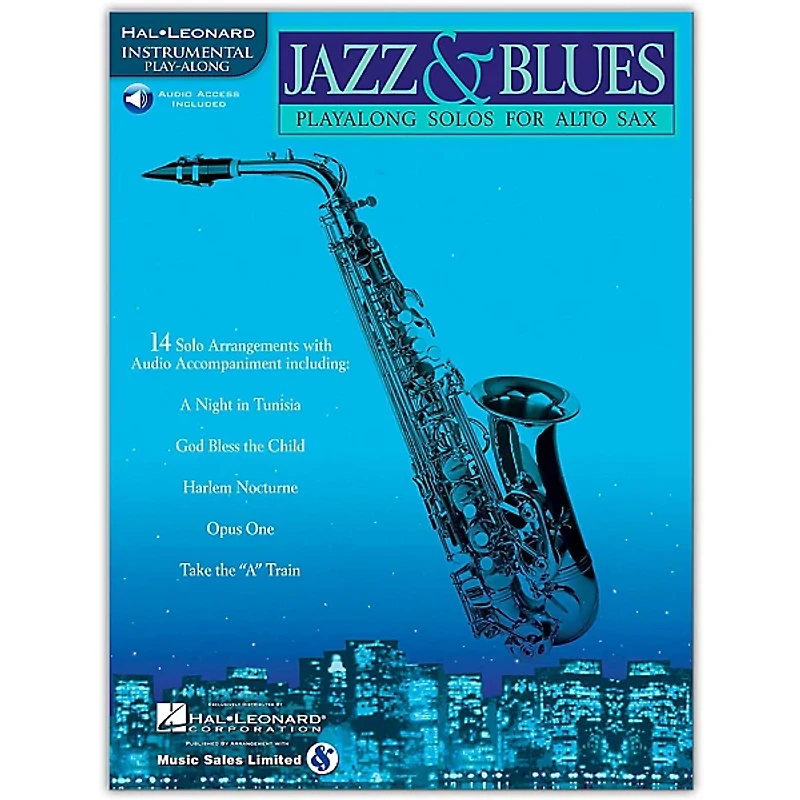Hal Leonard Jazz & Blues Playalong Solos for Alto Sax (Book/Audio Online)