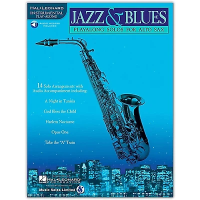 Hal Leonard Jazz & Blues Playalong Solos for Alto Sax (Book/Audio Online)