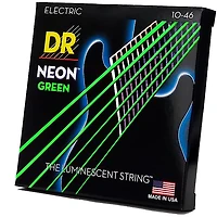 DR Strings NEON Hi-Def Green SuperStrings Medium Electric Guitar Strings