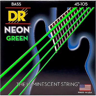 DR Strings NEON Hi-Def Green Bass SuperStrings Medium 4-String