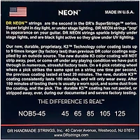 DR Strings NEON Hi-Def Orange Bass SuperStrings Medium 5-String