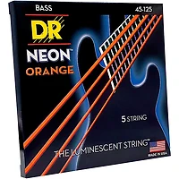 DR Strings NEON Hi-Def Orange Bass SuperStrings Medium 5-String