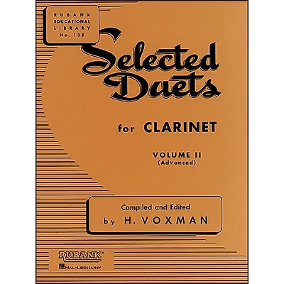Hal Leonard Rubank Selected Duets Clarinet Vol 2 Advanced