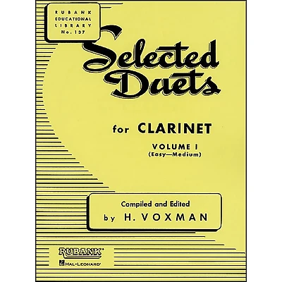 Hal Leonard Rubank Selected Duets for Clarinet Vol 1 Easy/Medium