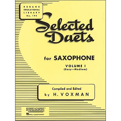 Hal Leonard Rubank Selected Duets for Saxophone Vol 1 Easy/Medium