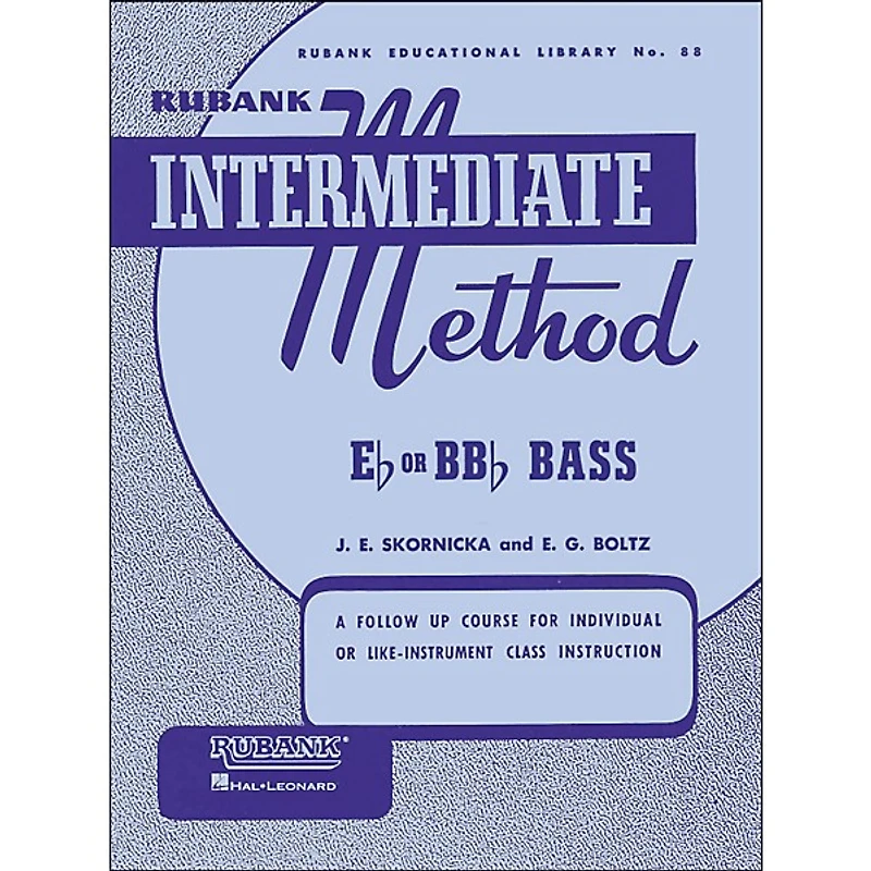 Hal Leonard Rubank Intermediate Method E Flat Or Bb Flat Bass