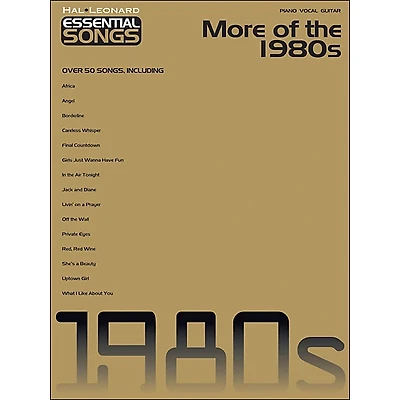 Hal Leonard More Of The 1980s - Essential Songs arranged for piano, vocal, and guitar (P/V/G)