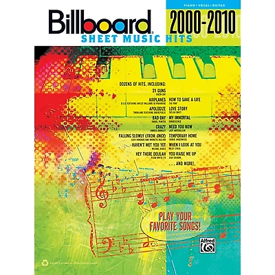 Alfred Billboard Sheet Music Hits 20002010 PVC