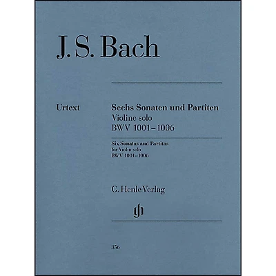 G. Henle Verlag 6 Sonatas And Partitas BWV 1001-1006 for Violin By Bach