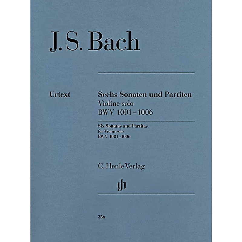 G. Henle Verlag 6 Sonatas And Partitas BWV 1001-1006 for Violin By Bach