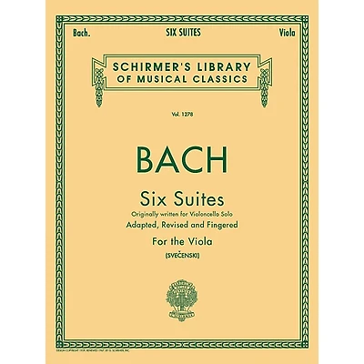 G. Schirmer 6 Suites for Unaccompanied Viola Originally for Violoncello By Bach