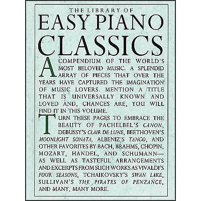 Music Sales The Library Of Easy Piano Classics