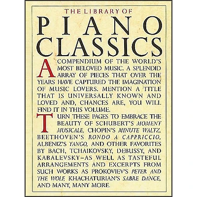 Music Sales The Library Of Piano Classics