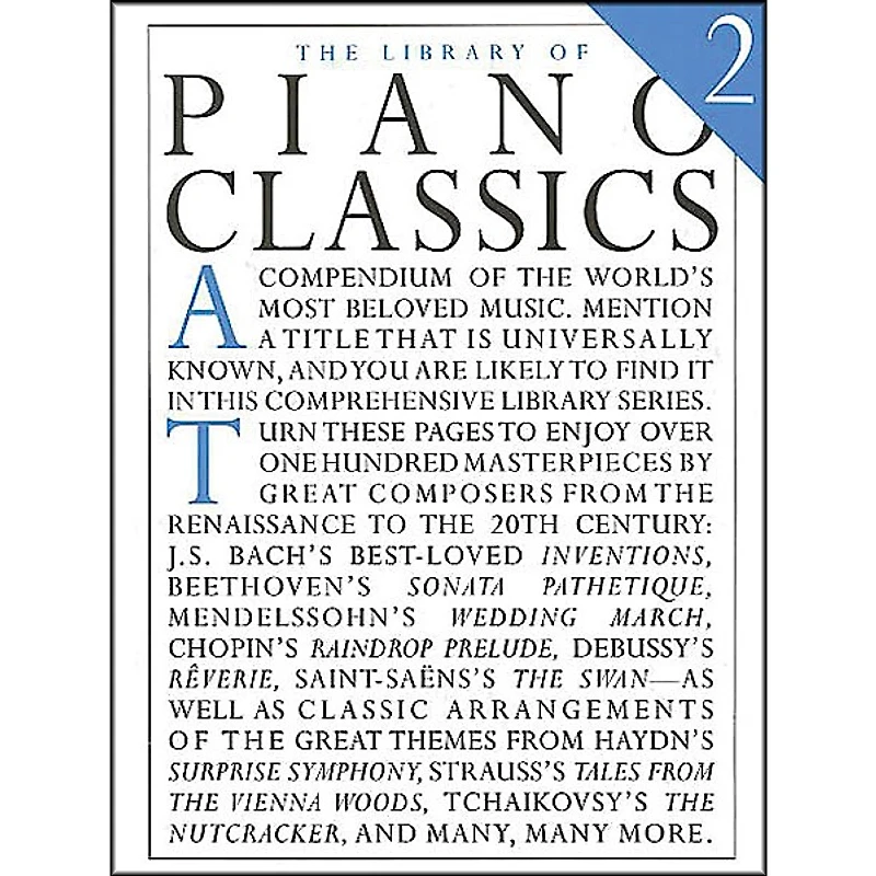 Music Sales Library Of Piano Classics 2 By Appleby