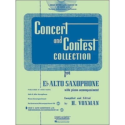 Hal Leonard Rubank Concert And Contest Collection Alto Sax Book/Online Audio