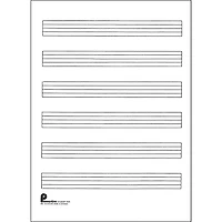 Music Sales Writing Pad #15 6 Stave Extra Wide, 40 Shts, 8X10.5