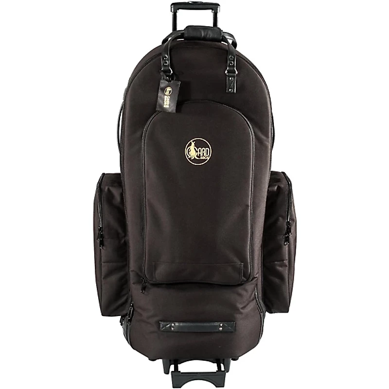 Gard 4/4 Medium Frame Tuba Wheelie Bag 63-WBFSK Black Synthetic w/ Leather Trim