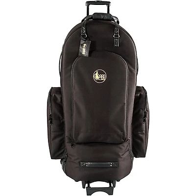 Gard 4/4 Medium Frame Tuba Wheelie Bag 63-WBFSK Black Synthetic w/ Leather Trim