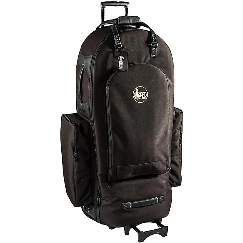 Gard 4/4 Medium Frame Tuba Wheelie Bag 63-WBFSK Black Synthetic w/ Leather Trim
