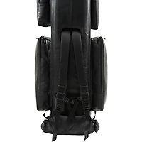 Gard Low A Baritone Saxophone Wheelie Bag 106-WBFLK Black Ultra Leather