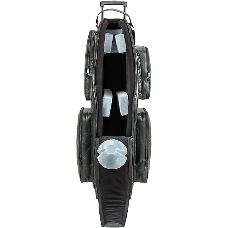 Gard Low Bb Baritone Saxophone Wheelie Bag 107-WBFLK Black Ultra Leather