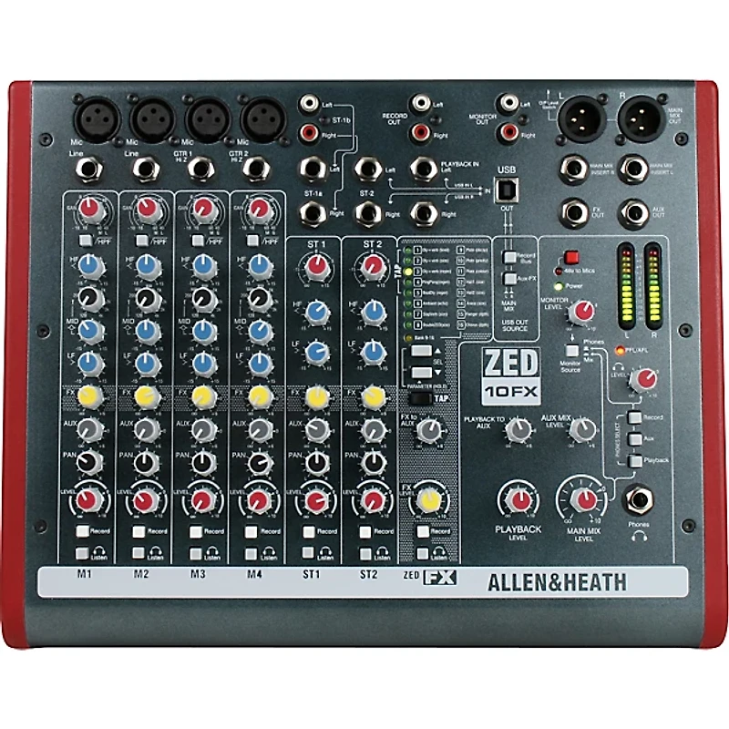 Allen & Heath ZED-10FX 6-Channel USB Mixer With Effects