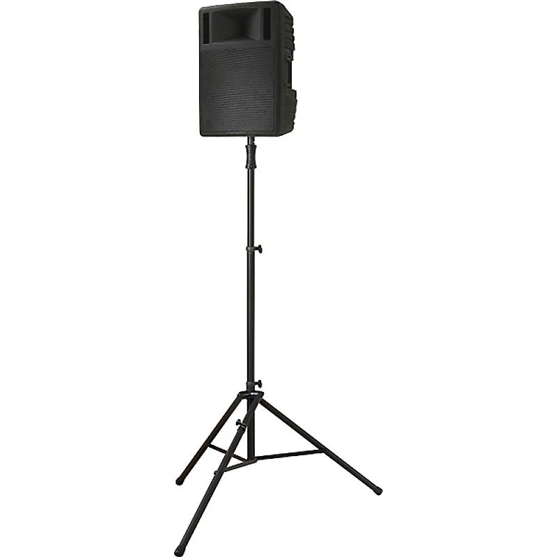 Ultimate Support TS-110BL Air Lift Speaker Stand With Leveling Leg, Black Black