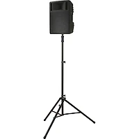 Ultimate Support TS-110BL Air Lift Speaker Stand With Leveling Leg, Black Black