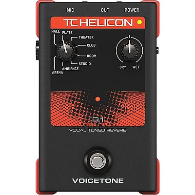 TC Helicon VoiceTone Single R1 Vocal Tuned Reverb Effects Pedal