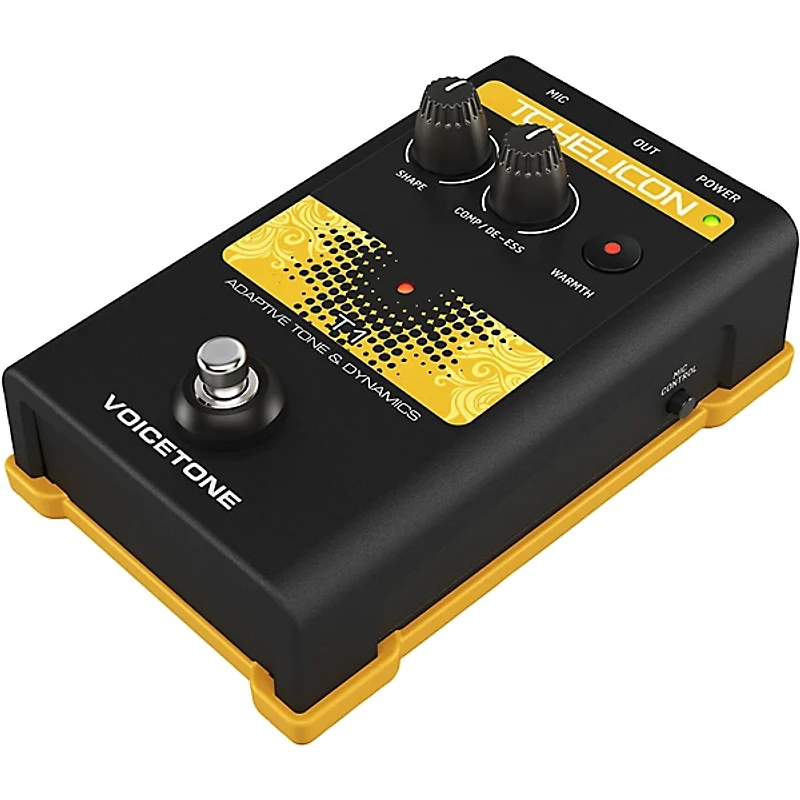 TC Helicon VoiceTone Single T1 Adaptive Tone & Dynamics Effects Pedal