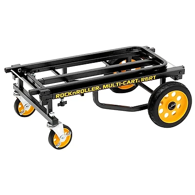RockNRoller Multi-Cart R6RT Mini 8-in-1 Equipment Transporter Cart - Black Frame/Yellow Wheels Mini