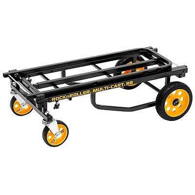 RockNRoller Multi-Cart R8RT Midrange 8-in-1 Equipment Transporter Cart - Black Frame/Yellow Wheels Mid