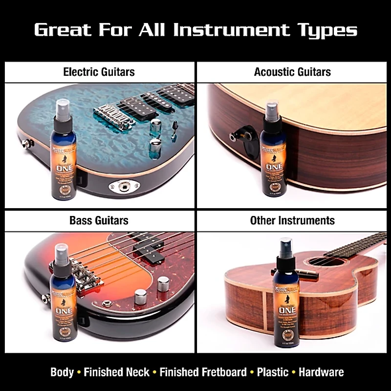 Music Nomad The Guitar ONE - All-in-1 Cleaner, Polish, Wax for Gloss Finishes