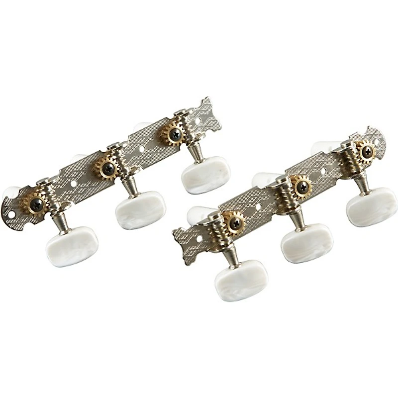 Proline 3+3 Tuning Machine Set, Open Gear Plank Chrome/Pearloid