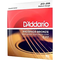 D'Addario EJ17 Phosphor Bronze Medium Acoustic Strings Single-Pack