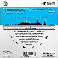 D'Addario EJ16 Phosphor Bronze Light Acoustic Guitar Strings Single Pack