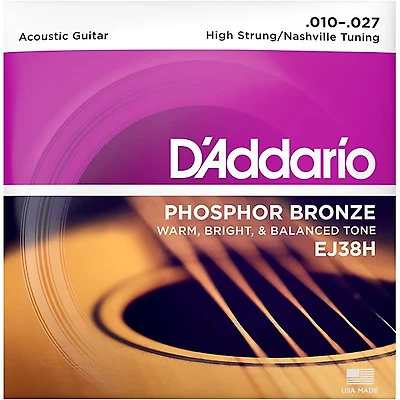 D'Addario EJ38H High Strung/Nashville Tuning 10-27 Acoustic Guitar Strings
