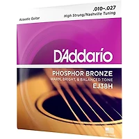 D'Addario EJ38H High Strung/Nashville Tuning 10-27 Acoustic Guitar Strings