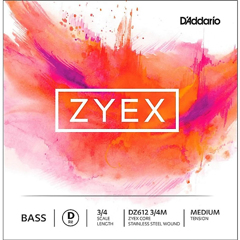 D'Addario DZ612 Zyex 3/4 Bass Single D String