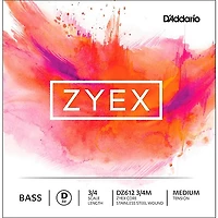 D'Addario DZ612 Zyex 3/4 Bass Single D String