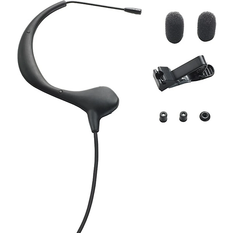 Audio-Technica BP893c MicroEarset Headset Condenser Mic for Wireless Systems AT Unipak Black