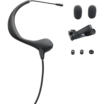 Audio-Technica BP893c MicroEarset Headset Condenser Mic for Wireless Systems AT Unipak Black