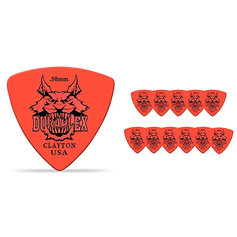 Clayton Duraplex Delrin Rounded Triangle Picks 1 Dozen