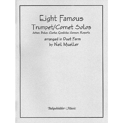 Carl Fischer Eight Famous Trumpet / Cornet Solos Arranged in Duet Form Book