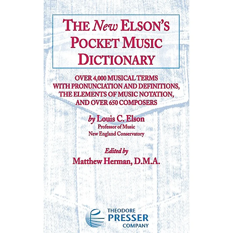 Carl Fischer The New Elson's Pocket Music Dictionary